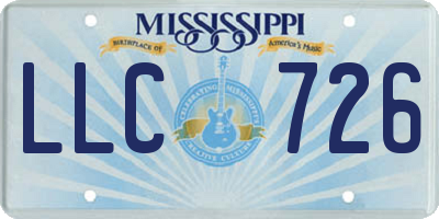 MS license plate LLC726