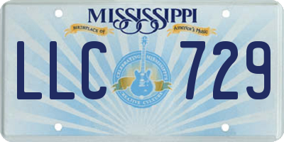 MS license plate LLC729