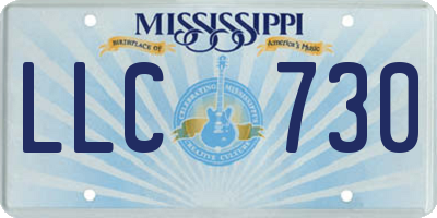 MS license plate LLC730