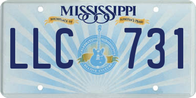MS license plate LLC731