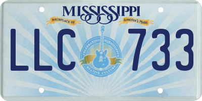 MS license plate LLC733