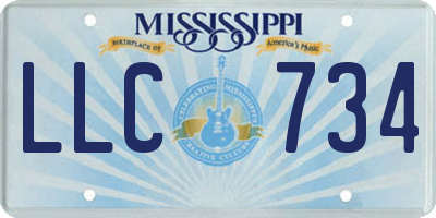 MS license plate LLC734