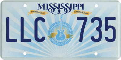 MS license plate LLC735