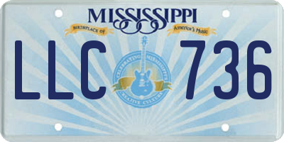MS license plate LLC736