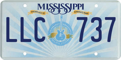 MS license plate LLC737
