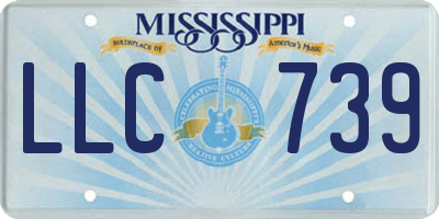 MS license plate LLC739
