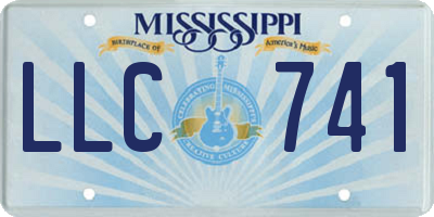MS license plate LLC741
