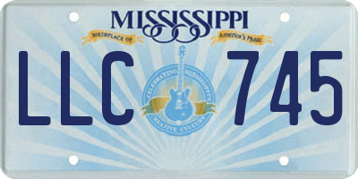 MS license plate LLC745