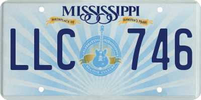 MS license plate LLC746