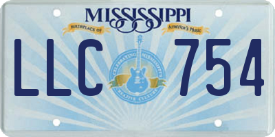 MS license plate LLC754