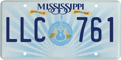 MS license plate LLC761