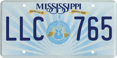 MS license plate LLC765