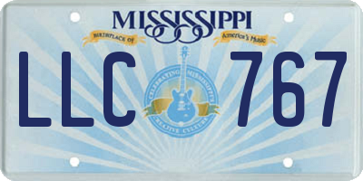 MS license plate LLC767