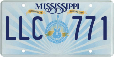 MS license plate LLC771