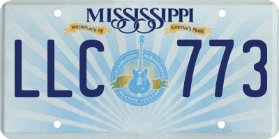 MS license plate LLC773