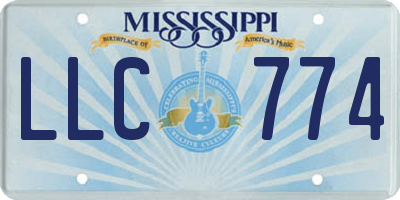 MS license plate LLC774