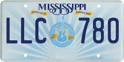 MS license plate LLC780