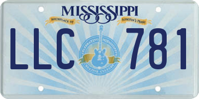 MS license plate LLC781