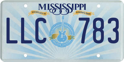 MS license plate LLC783
