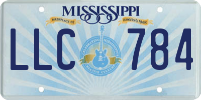 MS license plate LLC784