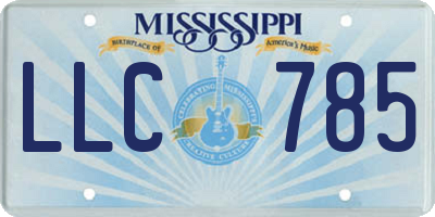 MS license plate LLC785