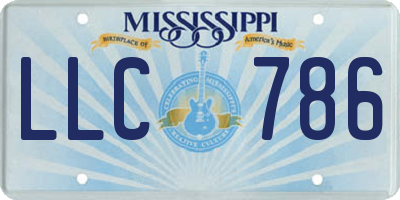 MS license plate LLC786