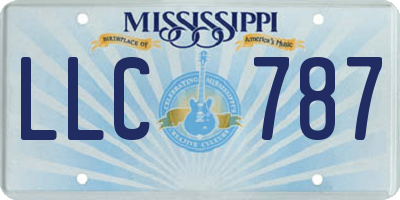 MS license plate LLC787