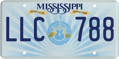 MS license plate LLC788