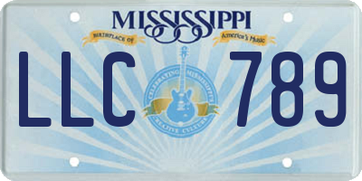 MS license plate LLC789