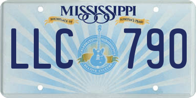 MS license plate LLC790
