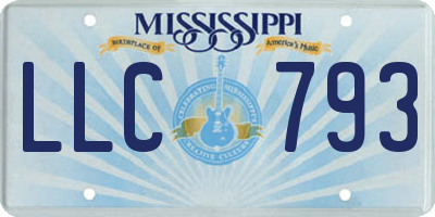 MS license plate LLC793