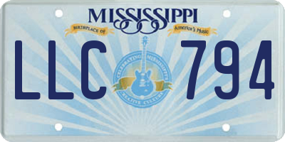 MS license plate LLC794