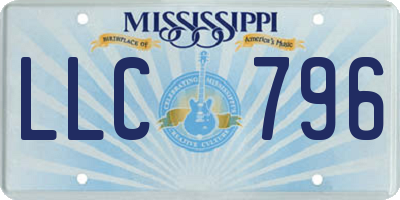 MS license plate LLC796