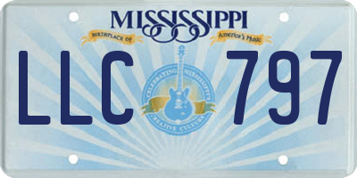 MS license plate LLC797