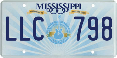 MS license plate LLC798