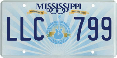 MS license plate LLC799
