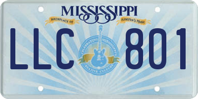 MS license plate LLC801