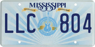MS license plate LLC804