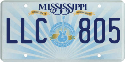 MS license plate LLC805