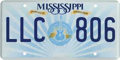 MS license plate LLC806