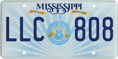 MS license plate LLC808
