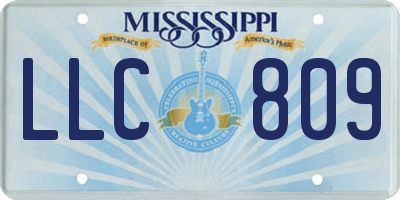 MS license plate LLC809
