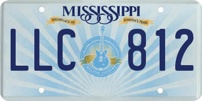 MS license plate LLC812