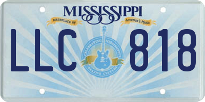 MS license plate LLC818