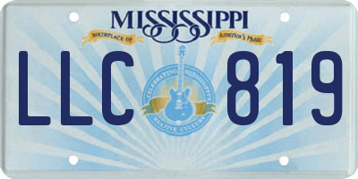 MS license plate LLC819