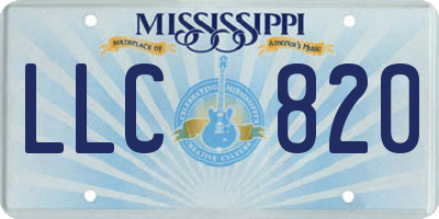 MS license plate LLC820