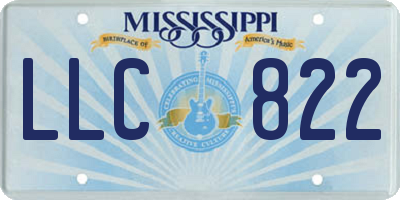 MS license plate LLC822