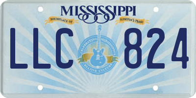 MS license plate LLC824
