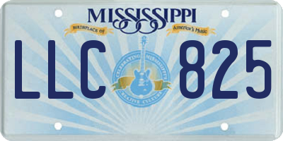 MS license plate LLC825
