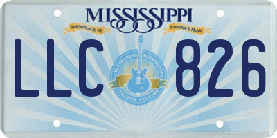 MS license plate LLC826